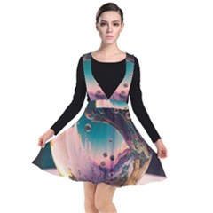 Crystal Ball Glass Sphere Lens Ball Plunge Pinafore Dress