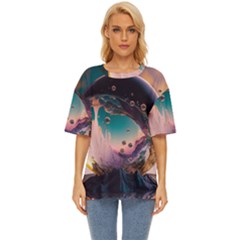 Crystal Ball Glass Sphere Lens Ball Oversized Basic Tee