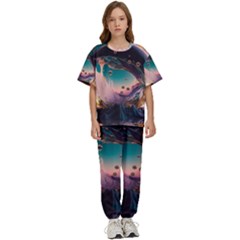 Crystal Ball Glass Sphere Lens Ball Kids  Tee And Pants Sports Set