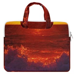 Sea Beach Sunset Sunrise Twilight Macbook Pro 16  Double Pocket Laptop Bag 