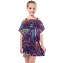 Abstract African Art Pattern Kids  One Piece Chiffon Dress