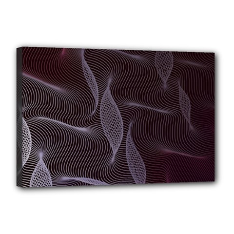 Curve Wave Line Texture Element Canvas 18  X 12  (stretched) by Vaneshop