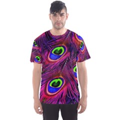 Peacock Feathers Color Plumage Men s Sport Mesh Tee