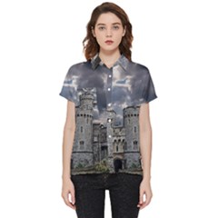 Castle Building Architecture Short Sleeve Pocket Shirt