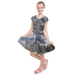 Abstract Wood Design Floor Texture Kids  Short Sleeve Dress