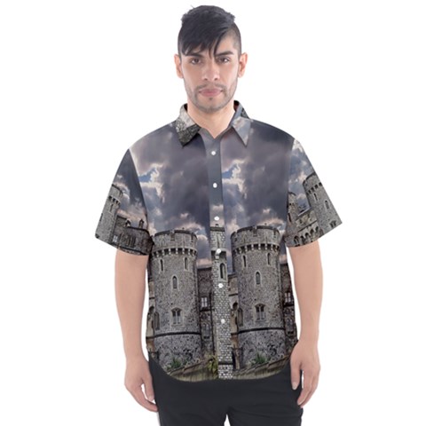 Abstract Wood Design Floor Texture Men s Short Sleeve Shirt by Celenk