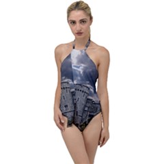 Abstract Wood Design Floor Texture Go with the Flow One Piece Swimsuit