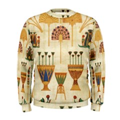 Egyptian Paper Papyrus Hieroglyphs Men s Sweatshirt by Vaneshop