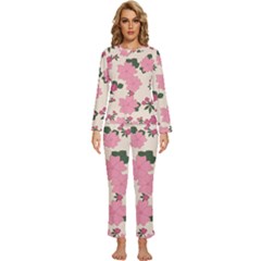 Floral Vintage Flowers Womens  Long Sleeve Lightweight Pajamas Set