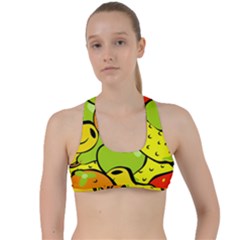 Fruit Food Wallpaper Criss Cross Racerback Sports Bra by Dutashop