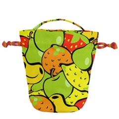 Fruit Food Wallpaper Drawstring Bucket Bag by Dutashop