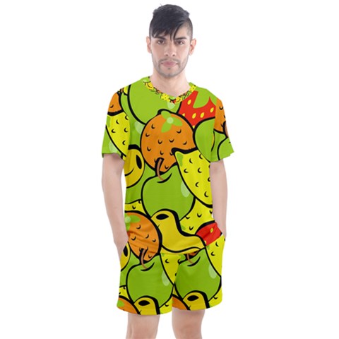 Fruit Food Wallpaper Men s Mesh Tee And Shorts Set by Dutashop