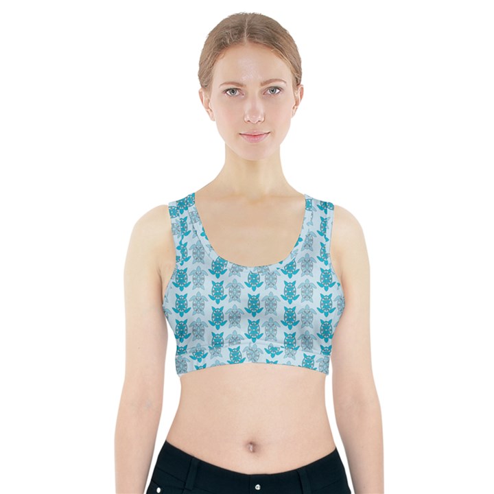 Sea Turtle Sea Animal Sports Bra With Pocket