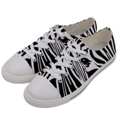 Animal Cute Pattern Art Zebra Women s Low Top Canvas Sneakers by Amaryn4rt