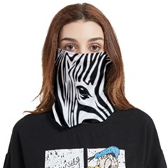 Animal Cute Pattern Art Zebra Face Covering Bandana (two Sides)