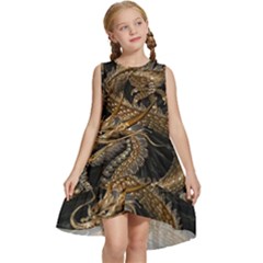 Dragon Pentagram Kids  Frill Swing Dress