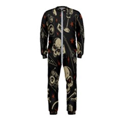 Grunge Seamless Pattern With Skulls Onepiece Jumpsuit (kids) by Amaryn4rt