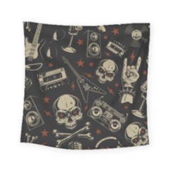 Grunge Seamless Pattern With Skulls Square Tapestry (small) by Amaryn4rt