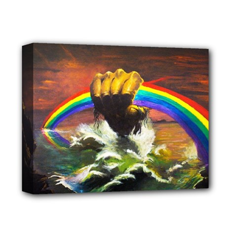 Rainbow Color Deluxe Canvas 14  X 11  (stretched)