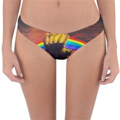 Rainbow Color Reversible Hipster Bikini Bottoms by uniart180623