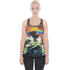 Rainbow Color Piece Up Tank Top