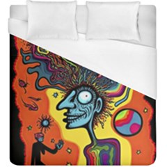 Hippie Rainbow Psychedelic Colorful Duvet Cover (king Size) by uniart180623