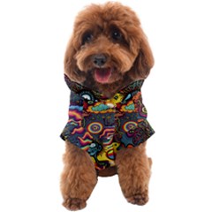 Hippie Rainbow Psychedelic Colorful Dog Coat by uniart180623