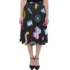 Memphis Design Seamless Pattern Classic Midi Skirt