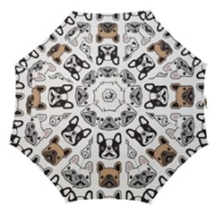 Dog-french-bulldog-seamless-pattern-face-head Straight Umbrellas by uniart180623