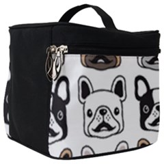 Dog-french-bulldog-seamless-pattern-face-head Make Up Travel Bag (big) by uniart180623