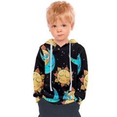 Seamless-pattern-with-sun-moon-children Kids  Overhead Hoodie by uniart180623