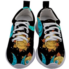 Seamless-pattern-with-sun-moon-children Kids Athletic Shoes