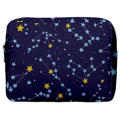 Seamless-pattern-with-cartoon-zodiac-constellations-starry-sky Make Up Pouch (large) by uniart180623