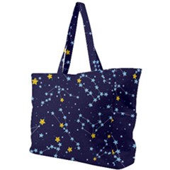 Seamless-pattern-with-cartoon-zodiac-constellations-starry-sky Simple Shoulder Bag by uniart180623