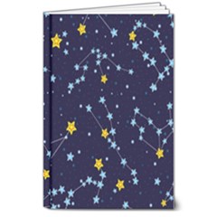 Seamless-pattern-with-cartoon-zodiac-constellations-starry-sky 8  X 10  Hardcover Notebook by uniart180623
