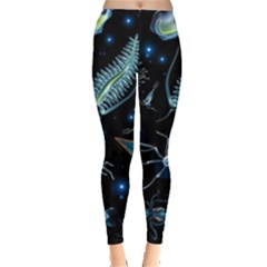 Colorful-abstract-pattern-consisting-glowing-lights-luminescent-images-marine-plankton-dark Everyday Leggings  by uniart180623
