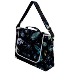 Colorful-abstract-pattern-consisting-glowing-lights-luminescent-images-marine-plankton-dark Box Up Messenger Bag by uniart180623