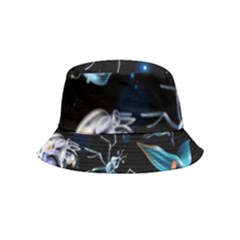 Colorful-abstract-pattern-consisting-glowing-lights-luminescent-images-marine-plankton-dark Bucket Hat (kids) by uniart180623