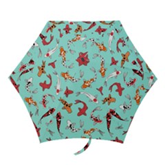 Pattern-with-koi-fishes Mini Folding Umbrellas by uniart180623