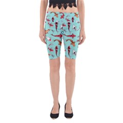 Pattern-with-koi-fishes Yoga Cropped Leggings by uniart180623