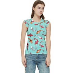 Pattern-with-koi-fishes Women s Raglan Cap Sleeve Tee by uniart180623