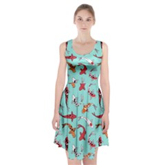 Pattern-with-koi-fishes Racerback Midi Dress by uniart180623