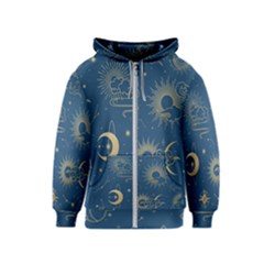 Seamless-galaxy-pattern Kids  Zipper Hoodie by uniart180623