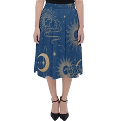 Seamless-galaxy-pattern Classic Midi Skirt