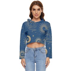 Seamless-galaxy-pattern Women s Lightweight Cropped Hoodie by uniart180623