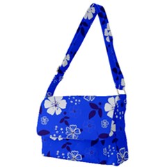 Blooming-seamless-pattern-blue-colors Full Print Messenger Bag (s) by uniart180623