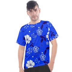 Blooming-seamless-pattern-blue-colors Men s Sport Top by uniart180623