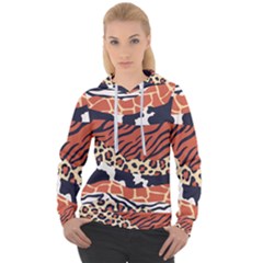 Mixed-animal-skin-print-safari-textures-mix-leopard-zebra-tiger-skins-patterns-luxury-animals-textur Women s Overhead Hoodie by uniart180623