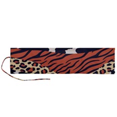 Mixed-animal-skin-print-safari-textures-mix-leopard-zebra-tiger-skins-patterns-luxury-animals-textur Roll Up Canvas Pencil Holder (l) by uniart180623