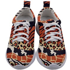 Mixed-animal-skin-print-safari-textures-mix-leopard-zebra-tiger-skins-patterns-luxury-animals-textur Kids Athletic Shoes